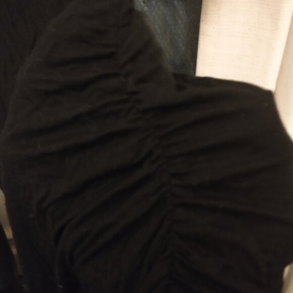 MOTHERHOOD MATERNITY 3/4 SLEEVE BLACK BODYCON MAXI DRESS - Picture 5 of 5